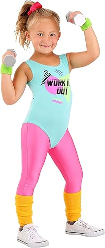 Miniatura 2 de Disfraz de entrenamiento para niña de los años 80, Multi Color