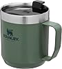 STANLEY Classic Legendary Camp Travel Mug 0.35L - Keeps 1.5 Hours Hot - 3 Hours Cold - Dishwasher Safe - Stainless Steel Coffee Cup - BPA-Free - Hammertone Green