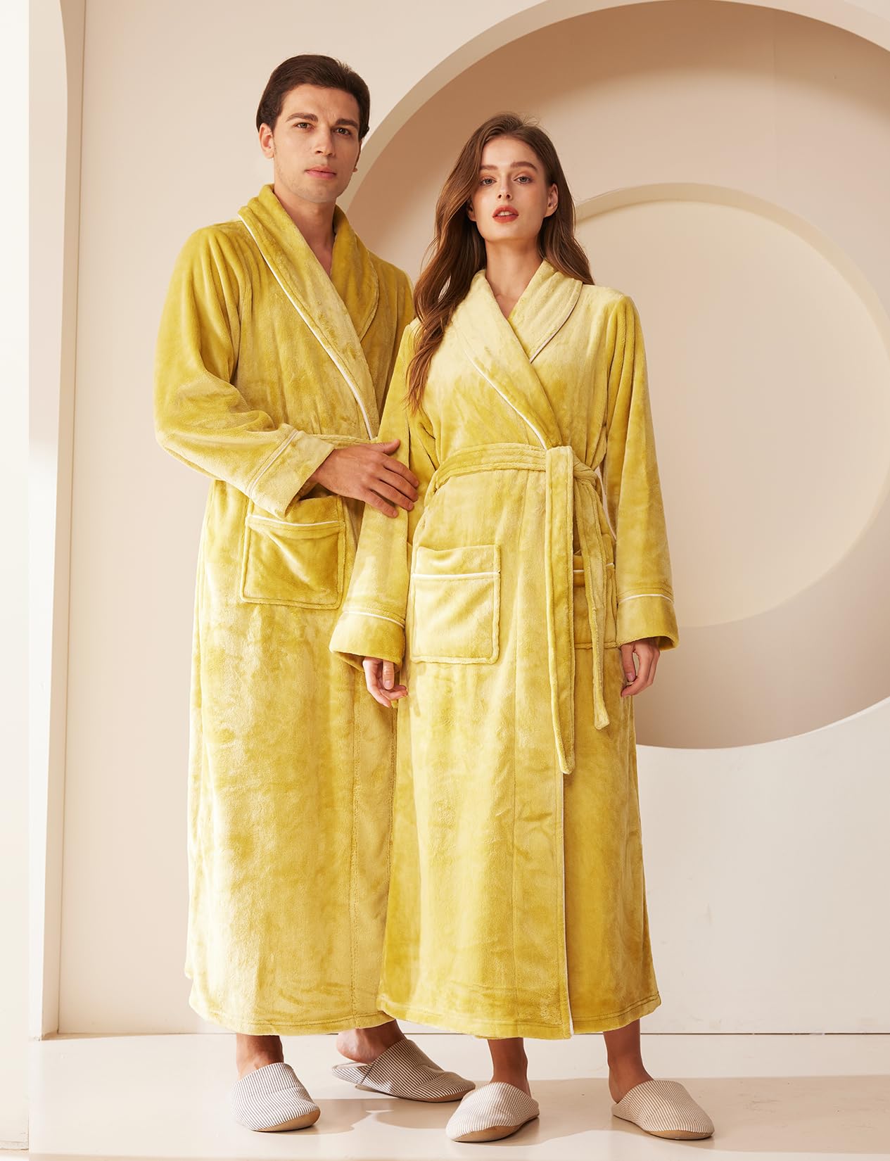 Peignoir confortable en polaire pour femme - Robe de chambre pelucheuse pour femme