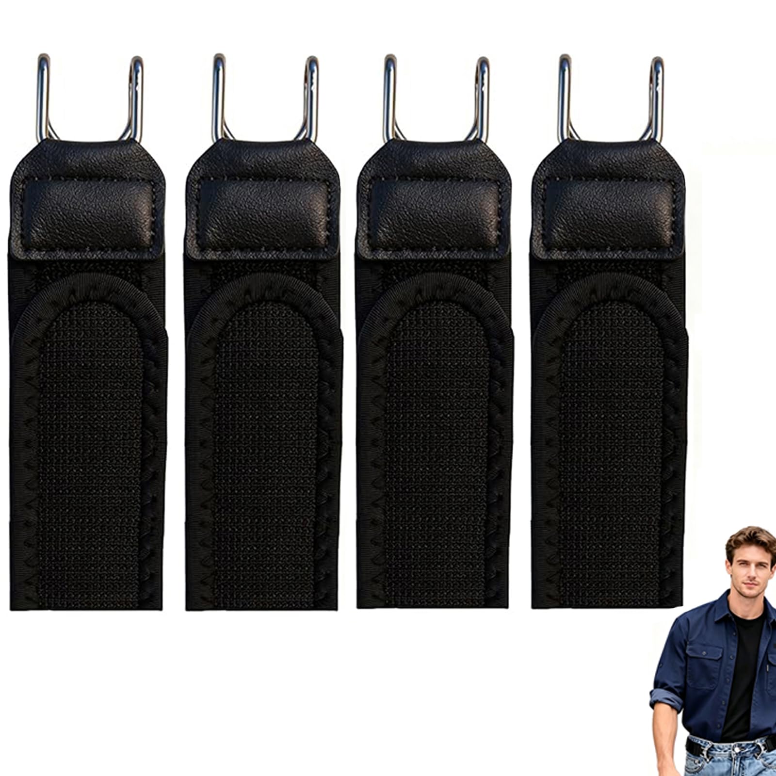 FiveMileBro Cinturón Sin Hebilla, Cinturón con Gancho Metálico, Elástico Invisible Ajustable, Unisex para Hombre y Mujer, Ideal para Jeans, Vestidos, Trabajo, Viajes y Uso Diario — view 8