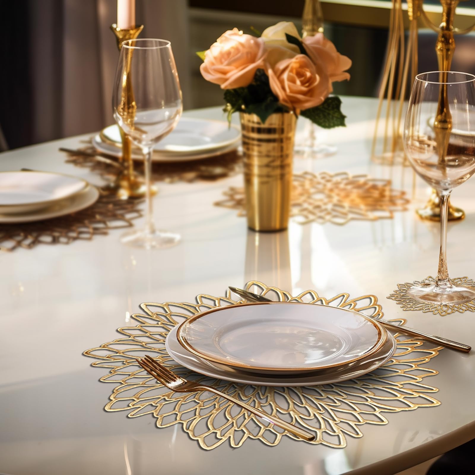 MI CASA Placemats and Coaster Set of 6 - Image 3
