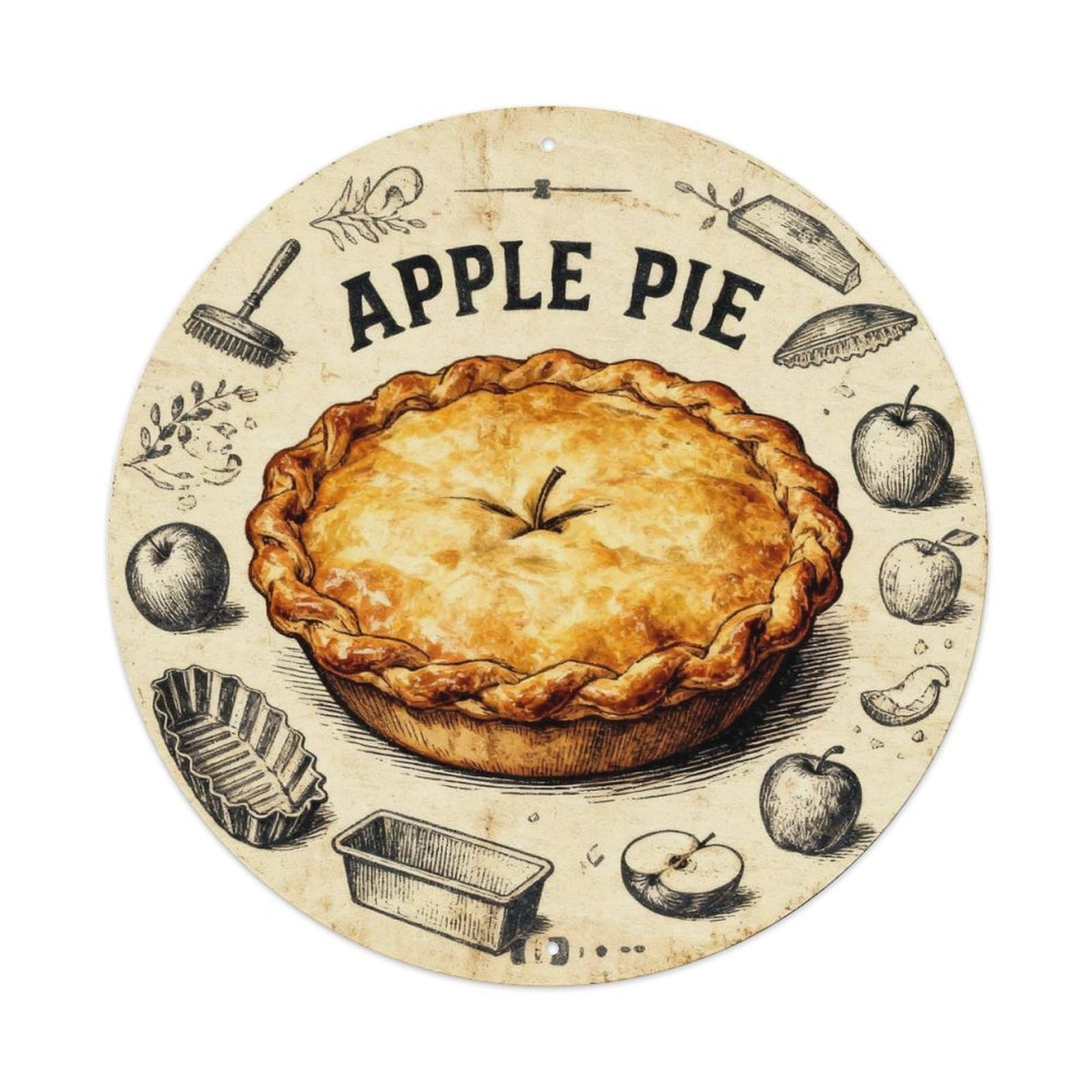 Apple Pie Retro Tin Sign Metal Tin Sign Plaque