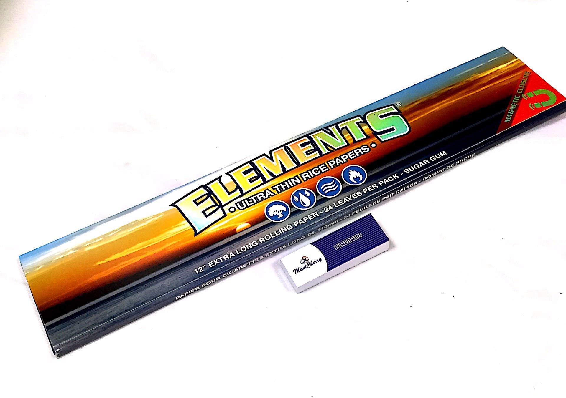 Supreme 12 Inch Super Size Ultra Thin Rice Rolling Papers with Magnetic Closure - 1 Booklet