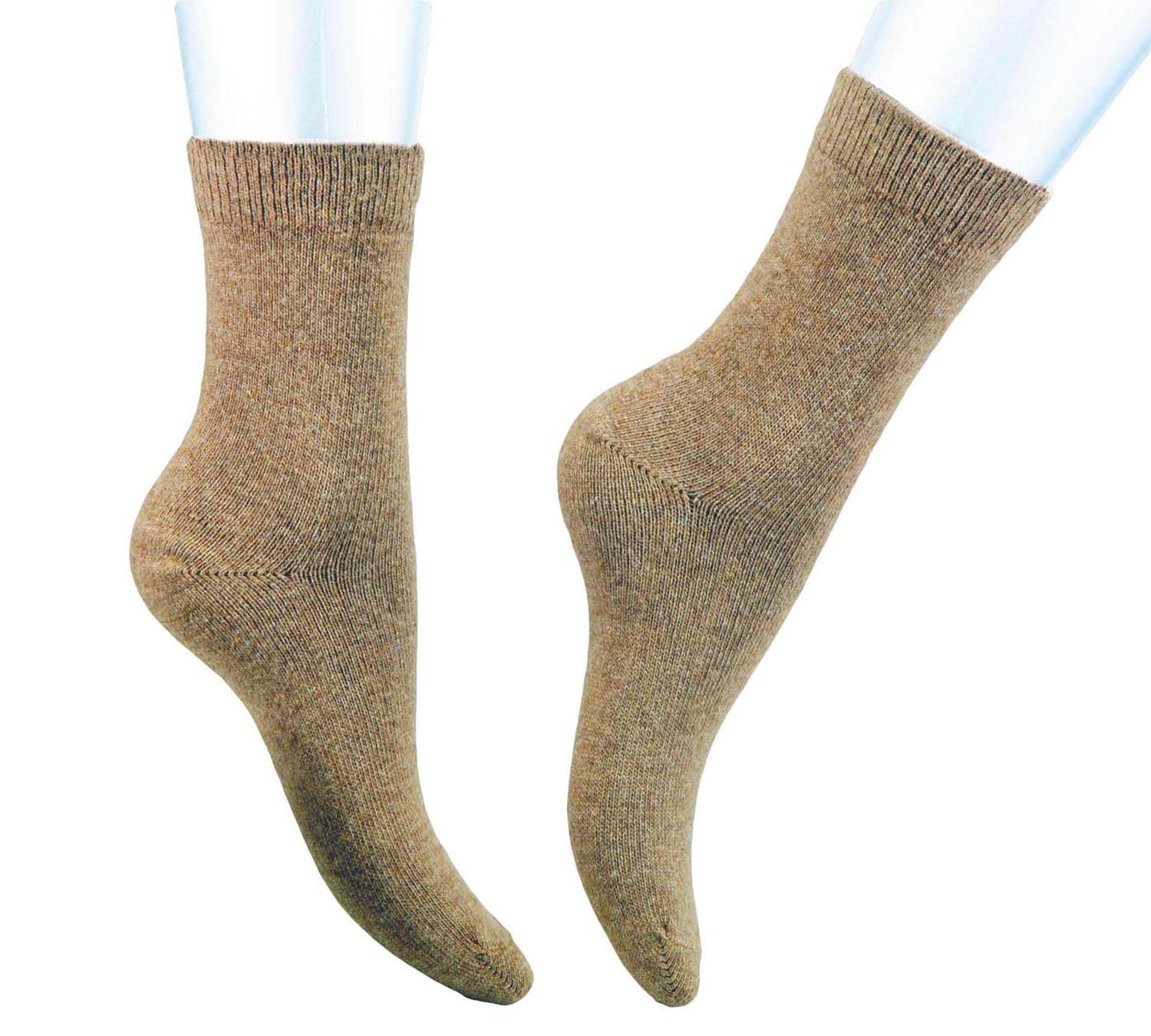 CALZE PRESTIGE (6 Paar) Geschenkbox "SIUSI" mit 6 Paar Damensocken, kurz, einfarbig, aus feinstem LANA-CASHMERE Garn - 100% Made in Italy