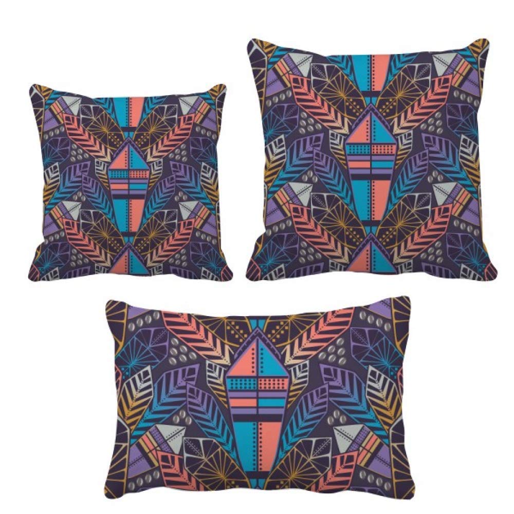 Coussins colorés motif symétrique au design géométrique unique