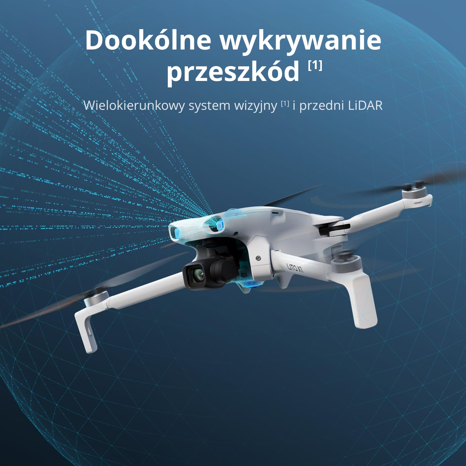 DJI Lito X1, dron z kamerą 4K dla początkujących | Wykrywanie przeszkód, ActiveTrack, matryca 1/1,3 cala, odpowiedni dla dorosłych, lekki i składany, transmisja wideo 15 km, C0