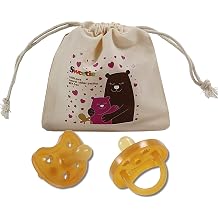 Sweetie Rubber Pacifier Heart Shape Rubber Natural Rubber with Symmetrical Nipple 1 Count 12-18 Large