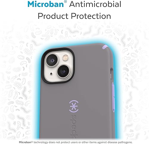Miniatura 8 de Speck Funda para iPhone 15 Plus y 14 Plus, protección contra caídas, resistente a los arañazos, diseñada para MagSafe iPhone, revestimiento suave al