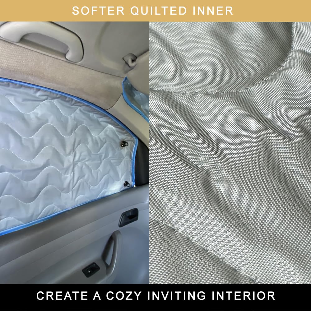 OLPRO Outdoor Leisure Products T5/T6 Thermo-Jalousien-Set – Vollständige Windschutzscheibe und Seitenfenster mit Saugnäpfen