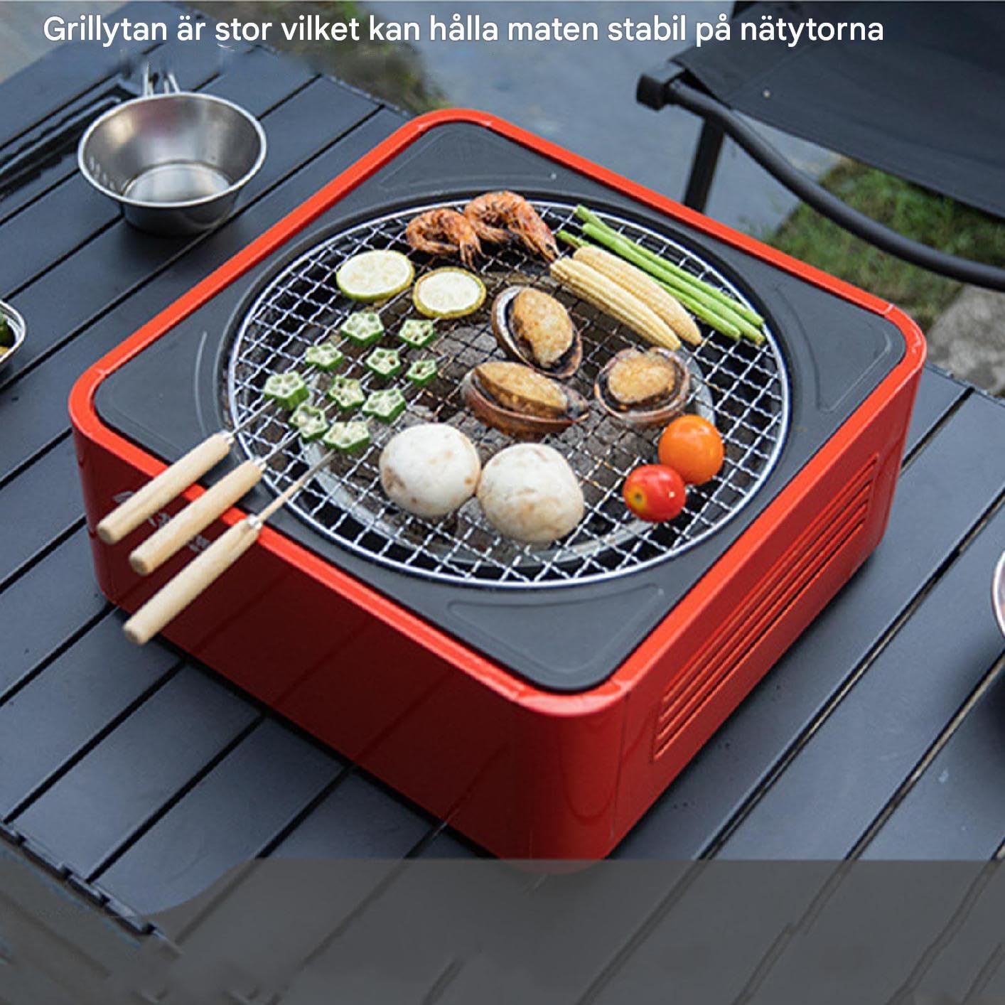 Przenośny Grill Węglowy Na Kemping I Turystykę Kompaktowy Grill Ogrodowy | Mobilny Grill Do Ogrodu Kempingu Plaży Domu Pikniku Podróży I Gotowania Wewnątrz I Na