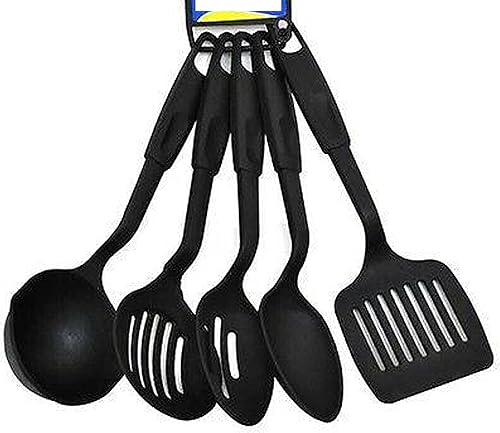 Miniatura 2 de Juego de utensilios de cocina de plástico de calidad de 5 piezas, espátula ranurada, cucharón