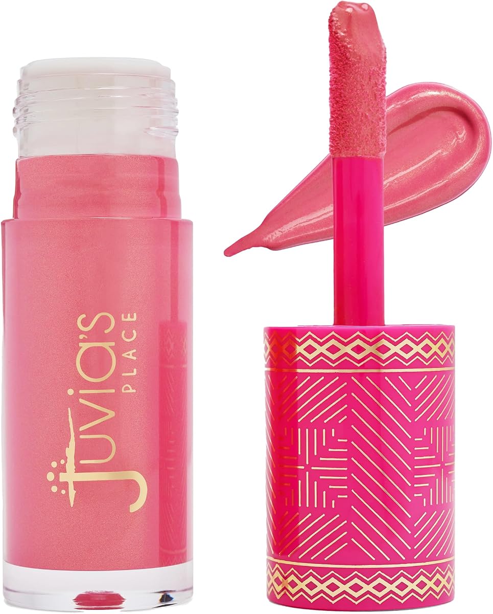Juvia's Place Blushed Liquid BlushLighter - Rosey Posey Glow - Rubor líquido para mejillas con brillo luminoso, de larga duración, edificable, fácil de mezclar y maquillaje altamente pigmentado | Rubor líquido Dewy Tint para mejillas, maquillaje suave, cremoso, natural, duradero, altamente pigmentado, acabado impecable para todos los colores de piel