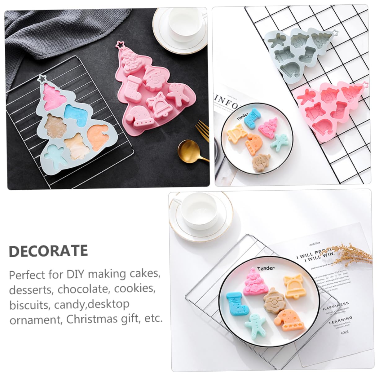 Cabilock 3 Ensembles Moule À Gâteau En Silicone Mini Moules À Gâteaux Moules À Gâteaux Moules À Pâtisserie Moules À Fondant Décorations De Gâteaux En Forme De Coquille Gâteau En 2 pièces * 3