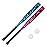 Ortiz34 Bat & Ball Set - Graffiti Plastic Bat & Ball Homerun Set- David Ortiz Backyard Baseball Set for Youth, Kids, Teenagers, Adults (2 Pack Bat & Ball Set, Blue/Purple)