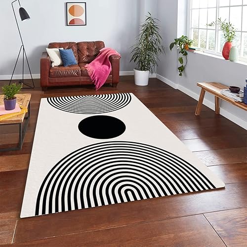 Alfombra minimalista moderna para sala de estar, dormitorio, lana suave, antideslizante, comedor, decoración artística, hogar, oficina, cocina,