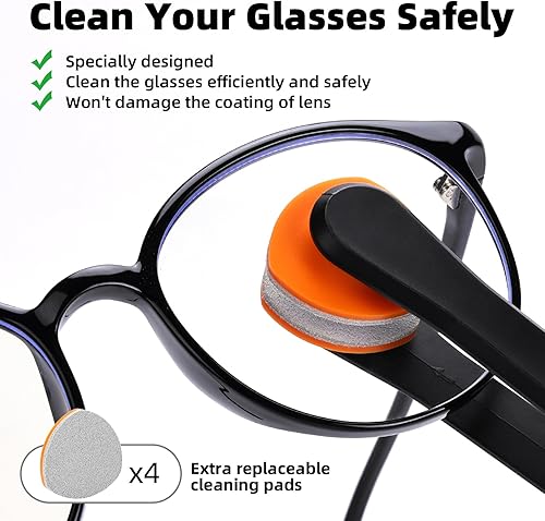 Miniatura 10 de Ordilend Kit de limpieza de gafas, kit de reparación de lentes, limpiador de cristales antivaho con paño limpiador de gafas, herramienta de