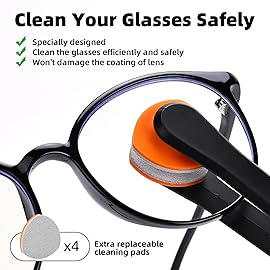Ordilend Glasses Cleaner, Glasses Cleaning Kit with Eyeglass Cleaner Spray, Eyeglass Lens Cleaner, Microfiber Cleaning Cloth,Portable Eyeglass Repair Kit with Screws, Safe for All Lens(White)
