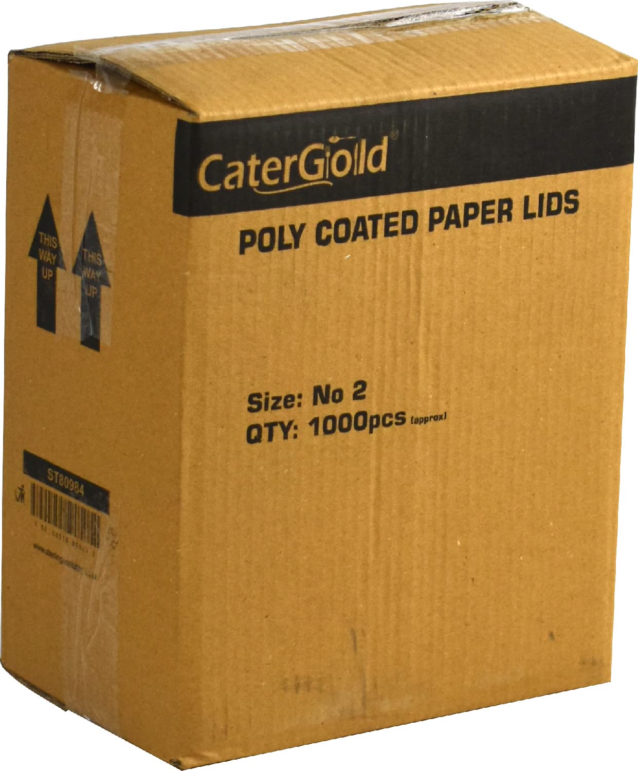 Catergold White Poly Coated Lids for Foil Containers 6A, No 2, 9 x 9 Bulk Pack (No 2 1000pk)