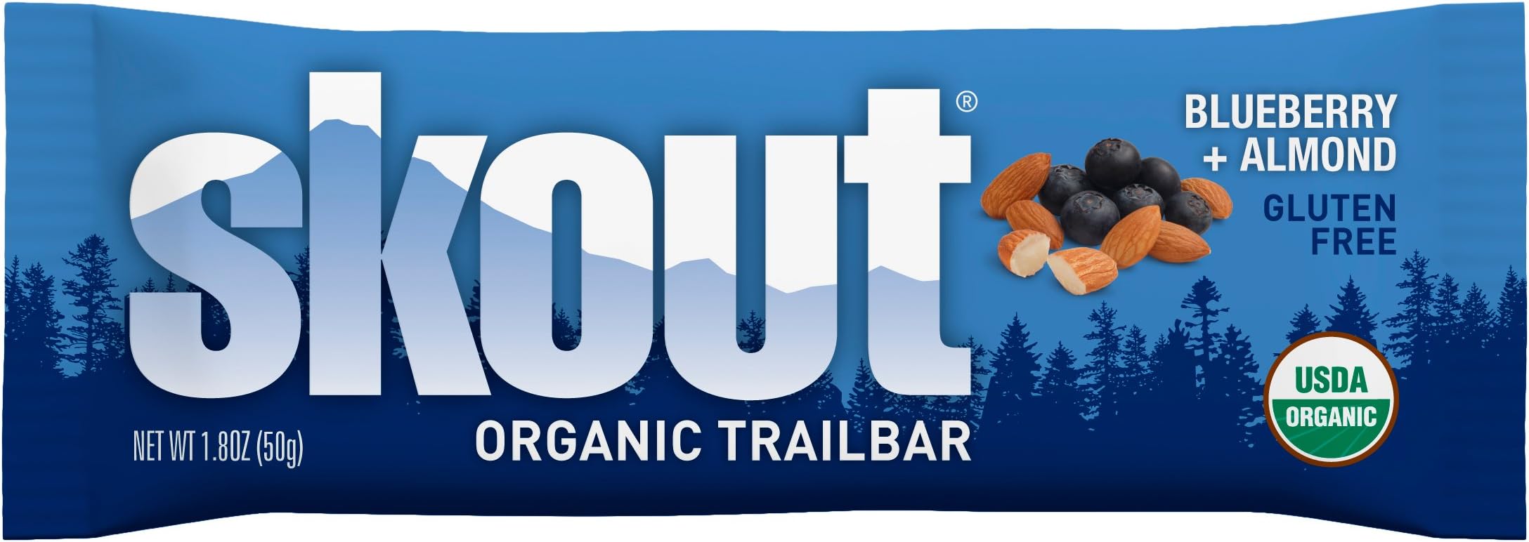 Skout Organic Blueberry Almond Trailbar (12x1.8oZ)