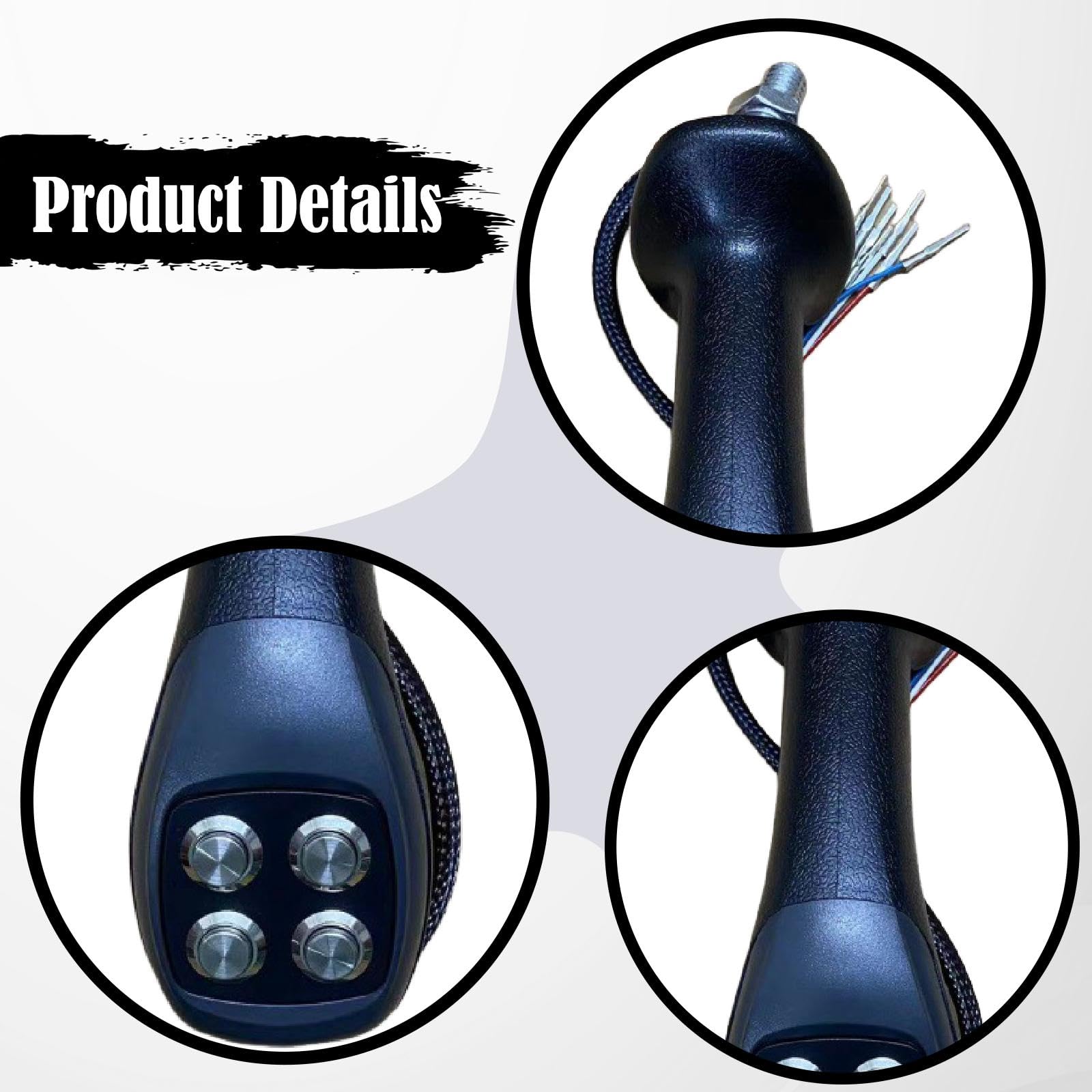 Colcolo Maniglia di presa a 4 pulsanti per leva di controllo dell'escavatore gommato, maniglie del joystick dell'escavatore, per La Mano Destra