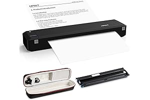 rooopook Inkless Pocket Printer MT800 Portable for Travel Bluetooth Wireless Printing Android iPhones Laptops (MT800-Black)