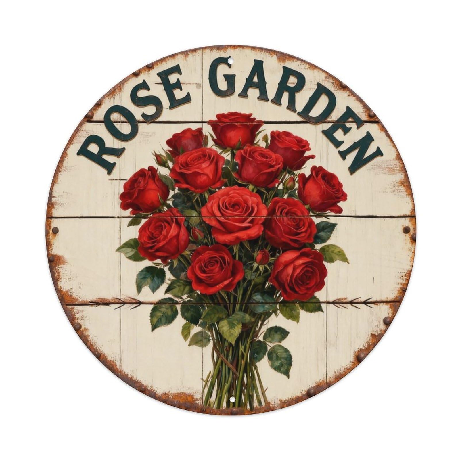 Rose Garden Sign Metal Tin Sign Plaque