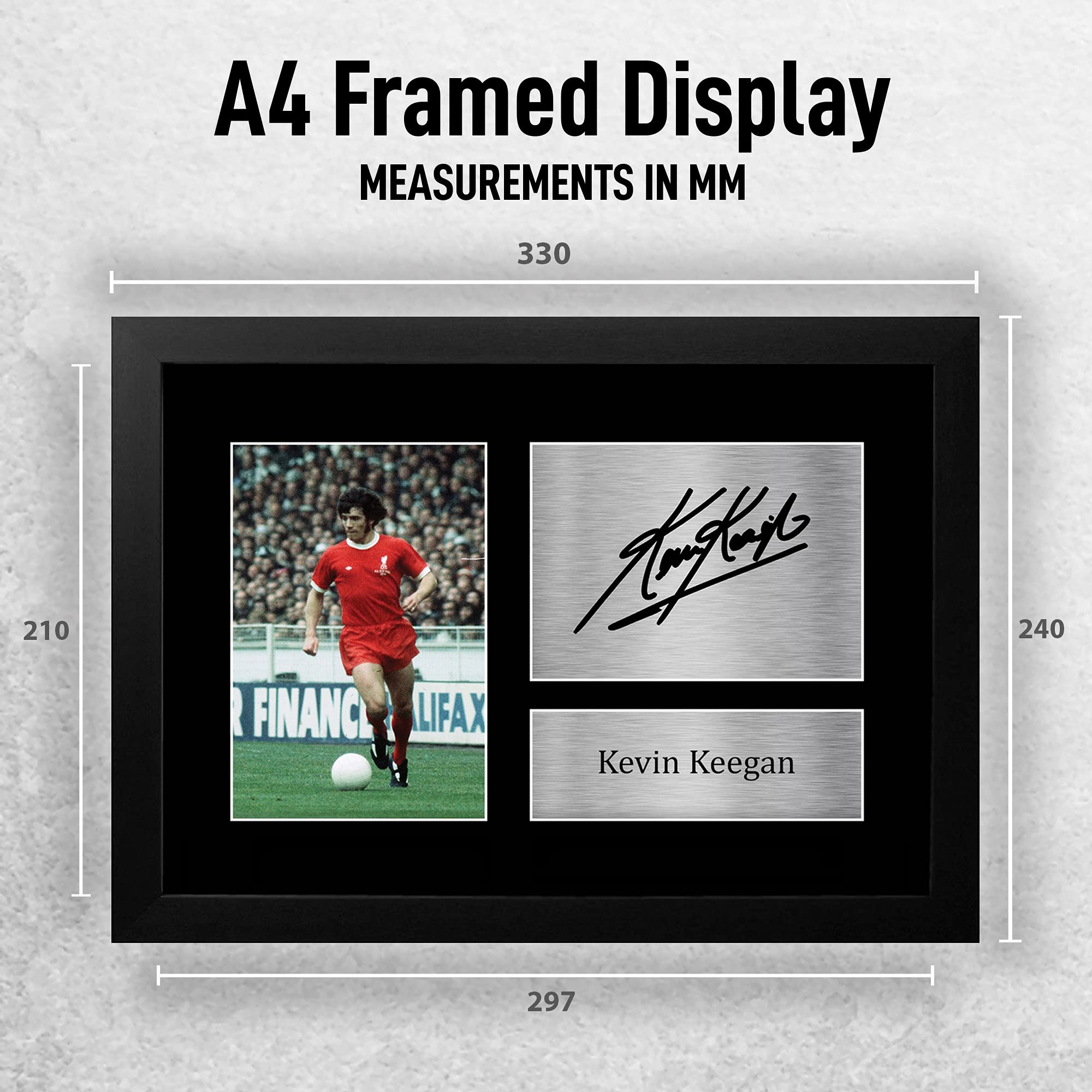 HWC Trading FR Kevin Keegan Gift Signed FRAMED A4 Printed Autograph Liverpool Gifts Photo Display, (Framed) Kevin Keegan - Image 2