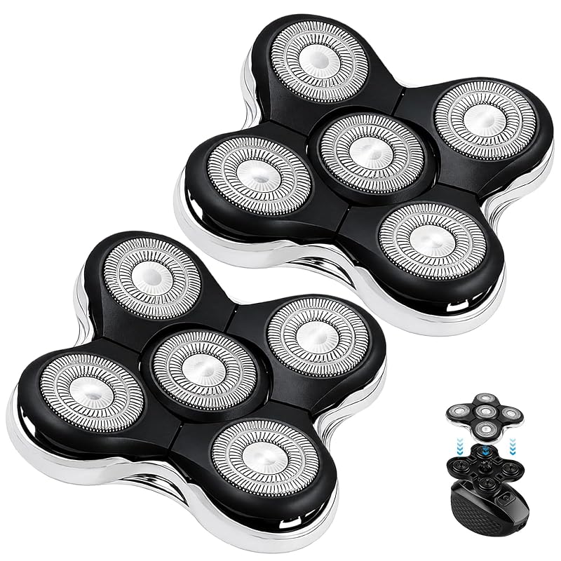 Cabeça de reposição RusicEss com 5 cabeças para barbeador Balder Pro RX5 XR7000, XR1500 e XR1501