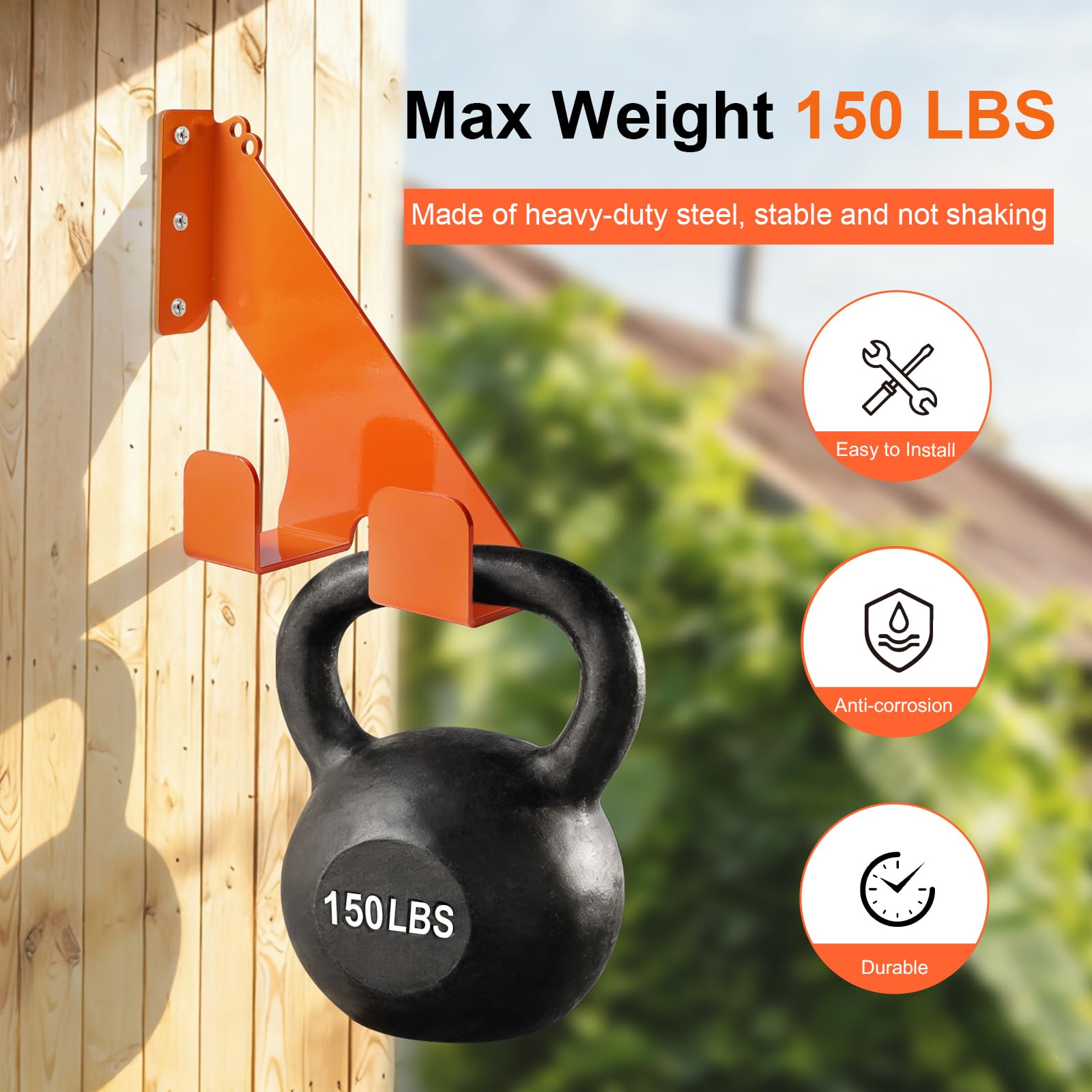 EXLECO Lot de 2 supports muraux pour tronçonneuse - En acier - Pour charge lourde - Compatible avec Stihl Husqvarna Echo