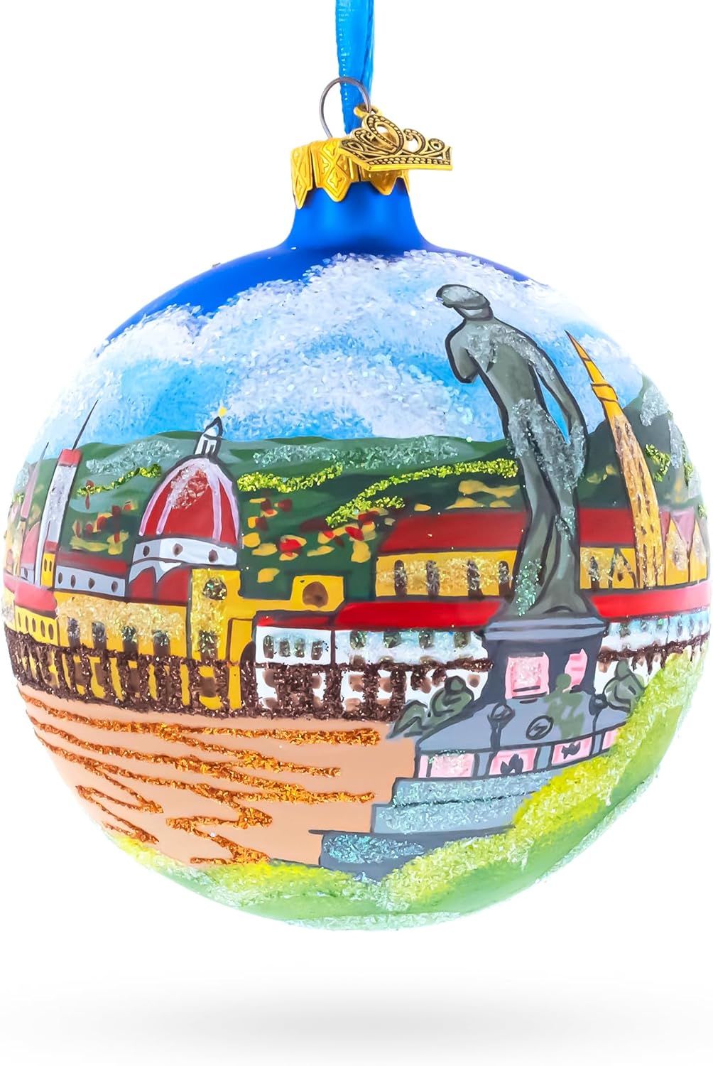 Florence, Italy Glass Ball Christmas Ornament 4 Inches