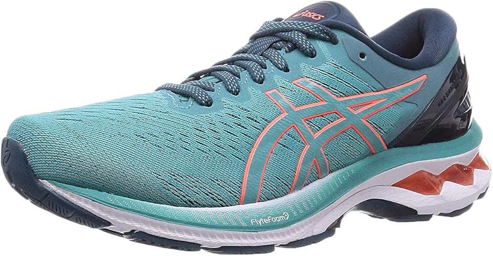 Amazon アシックス レディース Gel Kayano 27 Wide テクノシアン サンライズレッド 1012a713 300 300 テクノシアン Sレッド 29 0cm Asics アシックス ランニング