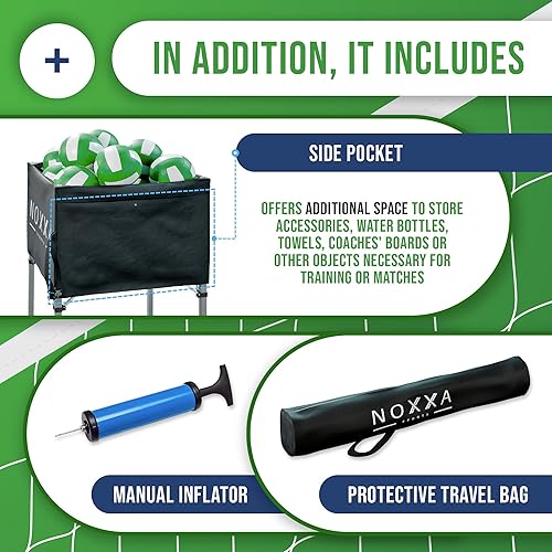 Miniatura 4 de Carrito de voleibol con ruedas  Bolsa portátil de voleibol con ruedas, carrito de almacenamiento plegable para equipo de pelota deportiva, para