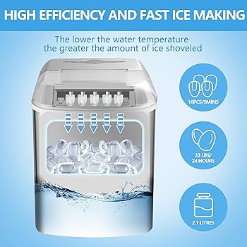 Amazon.com: KUMIO Stainless Steel Ice Makers Countertop, 33