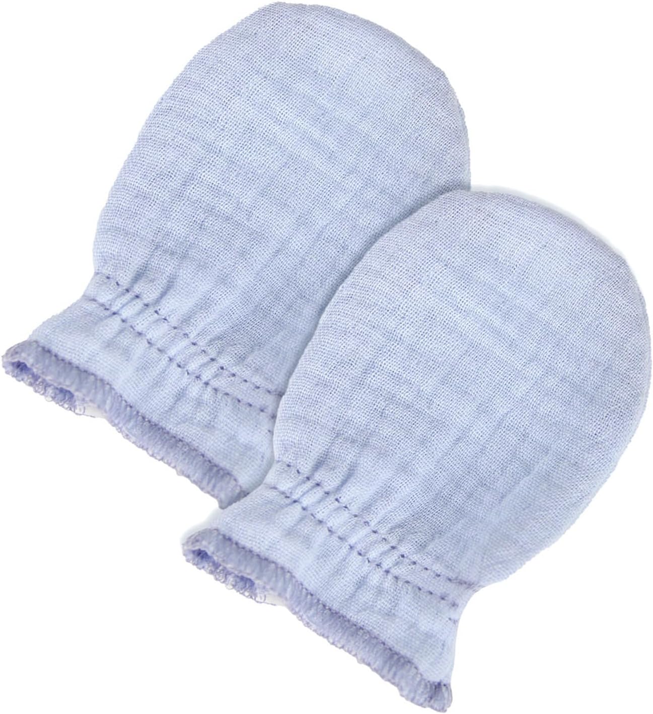 Gentle Cotton Mittens Breathable Hand Protectors for Sensitive Skin 0-24 Months Machine Washable Gloves Newborn Cotton