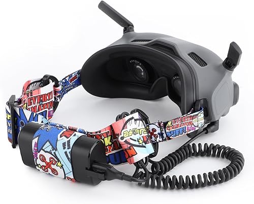 Miniatura 2 de Gafas voladoras con diadema FPV, correa para la cabeza para gafas DJI, 2, Avata FPV, V2, accesorios combinados (graffiti)