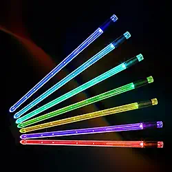 Baquetas de bateria iluminadas, 15 baquetas de bateria que mudam de cor, baquetas eletrônicas personalizadas 5A