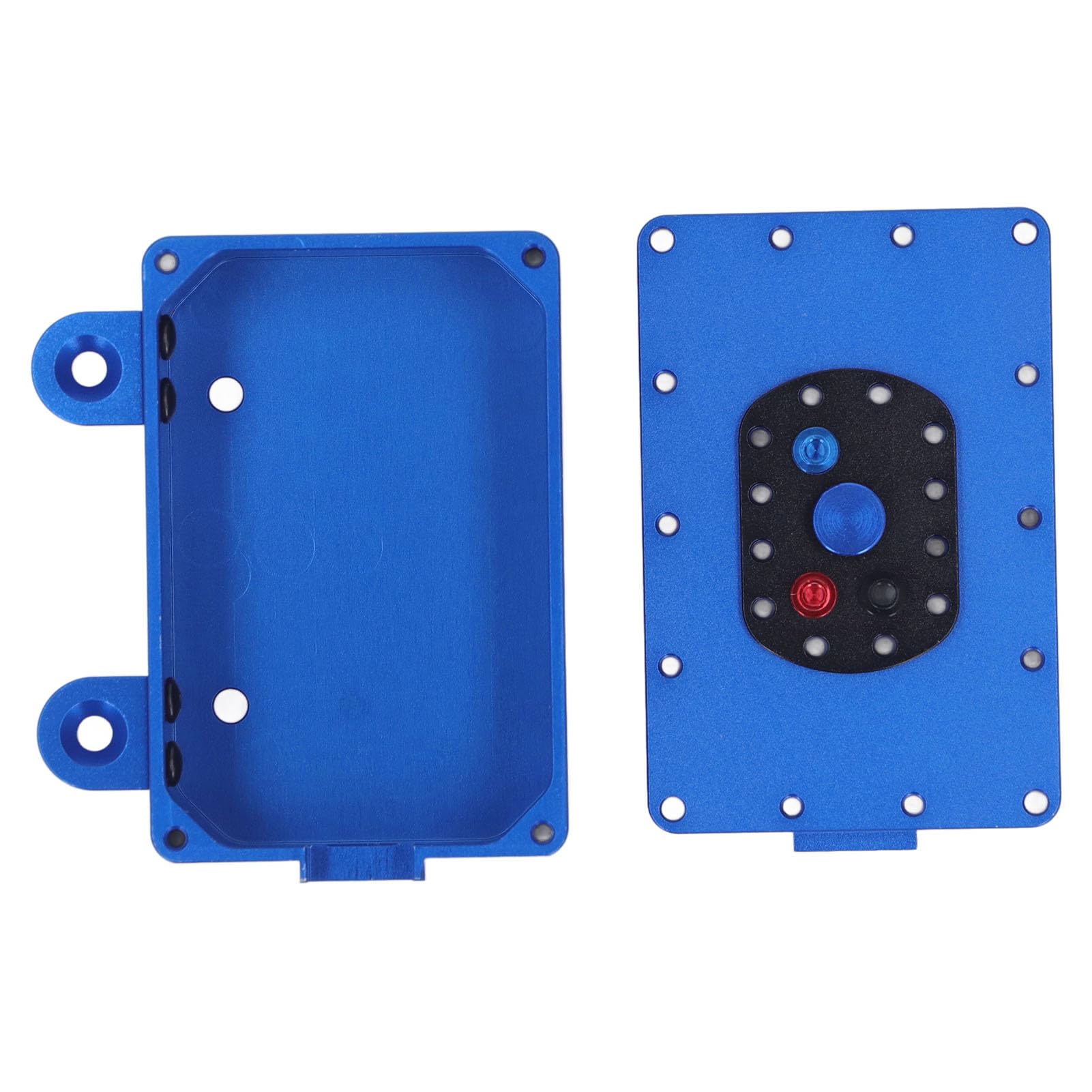 SUNGOOYUE Caja Receptora de Pila de Combustible RC 1:10 de Aleación de Aluminio Duradera para RC4WD TF2 SCX10 Pro VS4-10 1/8 1/10 Crawler, Impermeable, Fácil Instalación (Blue)