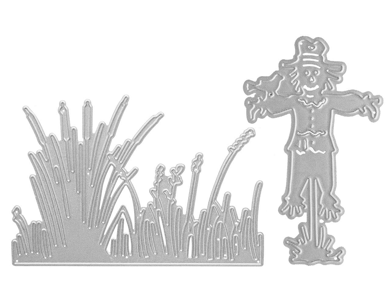 Scarecrow Metal Cutting Dies Stencil Template Molds, Embossing Tool Die Cuts for Card Making Album Paper Scrapbooking DIY Etched Dies Craft