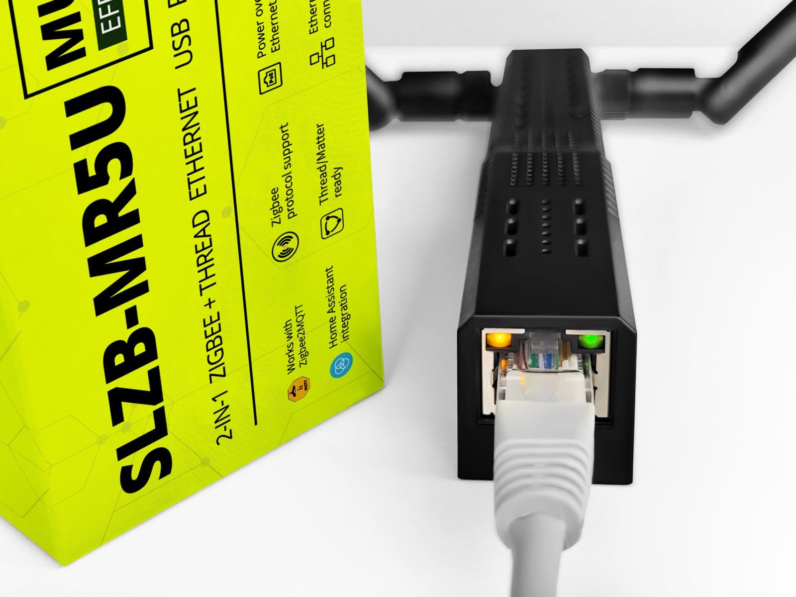 SLZB-MR5U - Adattatore Zigbee 3.0 a Ethernet, USB e WiFi con PoE, funziona con Zigbee2MQTT, Home Assistant, ZHA (SLZB-MR5U)