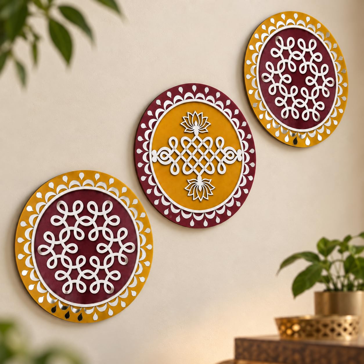 Bloom Wooden Wall Hanging Set - Boho Decor -8