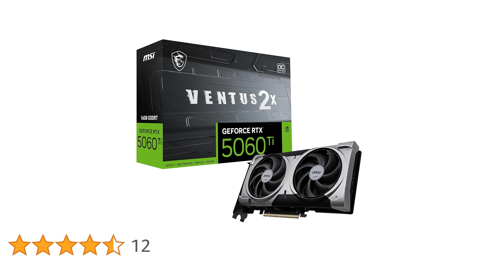グラフィックボード・グラボ・ビデオカード MSI GeForce RTX 5060 VENTUS 2X MSI GeForce RTX™ 5060 8G VENTUS 2X OC WHITE