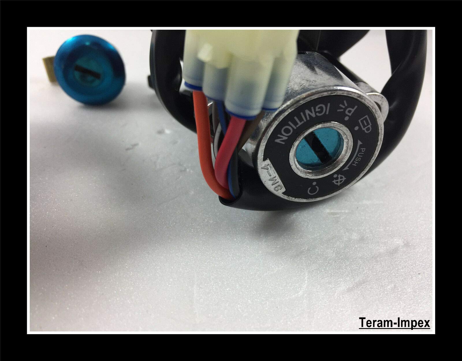 TERAM LOISIRS Kit Contacteur Neiman + Clé + Bouchon Serrure Pour Suzuki TL1000R/S, GSXR 600/1000, GSX1200