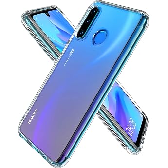 Uluck Geh use kompatibel mit Huawei P30 Lite kristallklarem Anti-gelbem Ultra-schlanker weicher TPU-Silikon-Schockdicht Anti-Kratzer-Telefonh lsenabdeckung-Reiner klar 615 Zoll