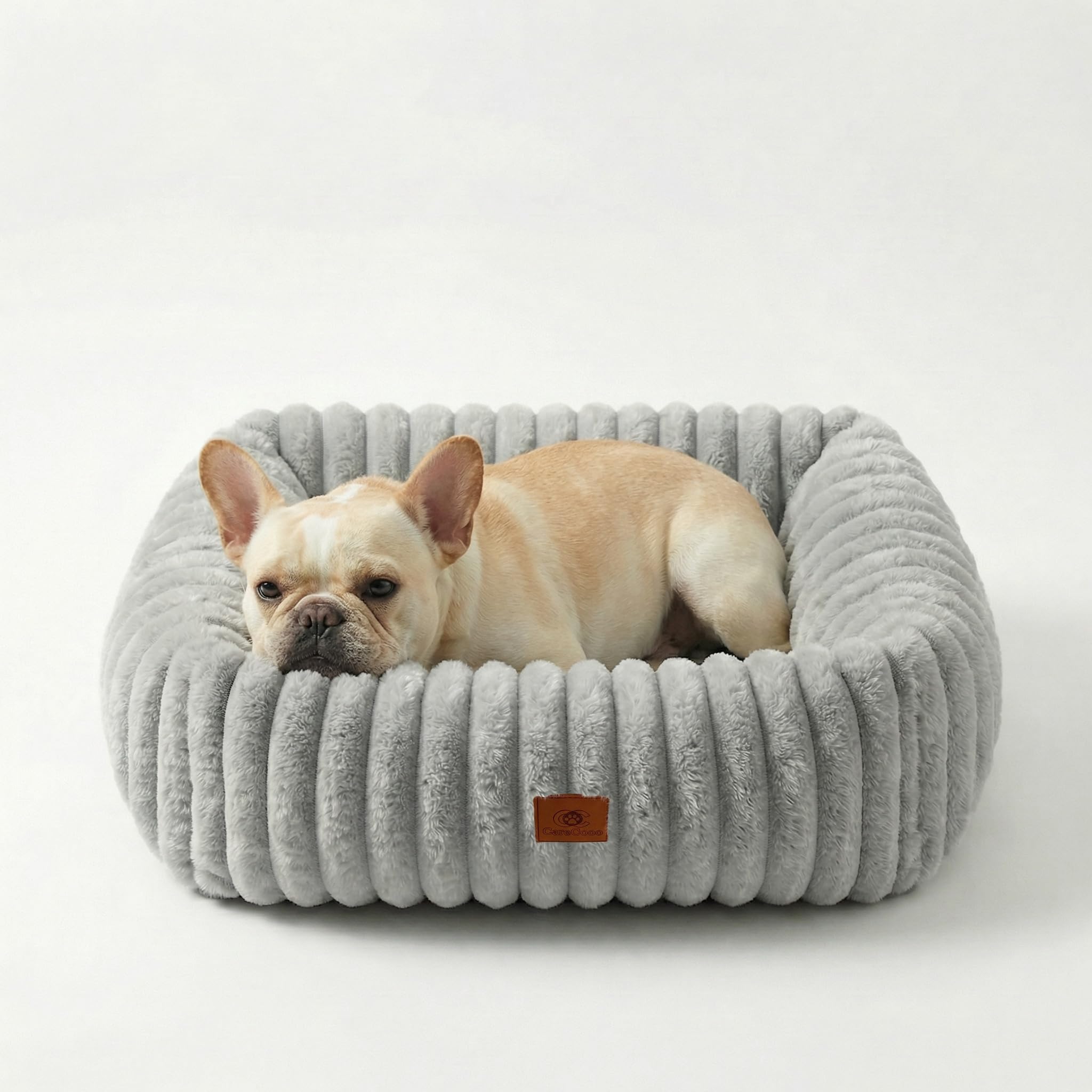 Hundebett kleine Hunde & Katzenbett, Grau, S 50x48x15 cm