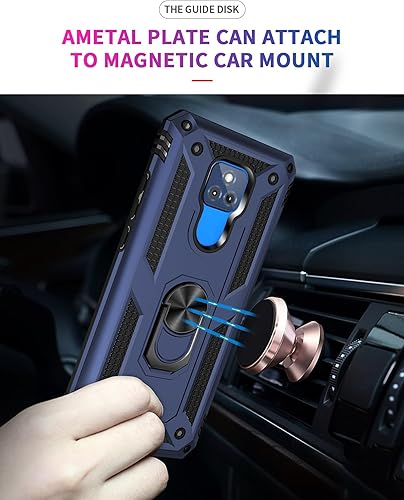 Miniatura 4 de FollmeAir Funda para Moto G Play 2021, con protector de pantalla de vidrio templado 2 unidades, funda resistente de grado militar, antiarañazos, a