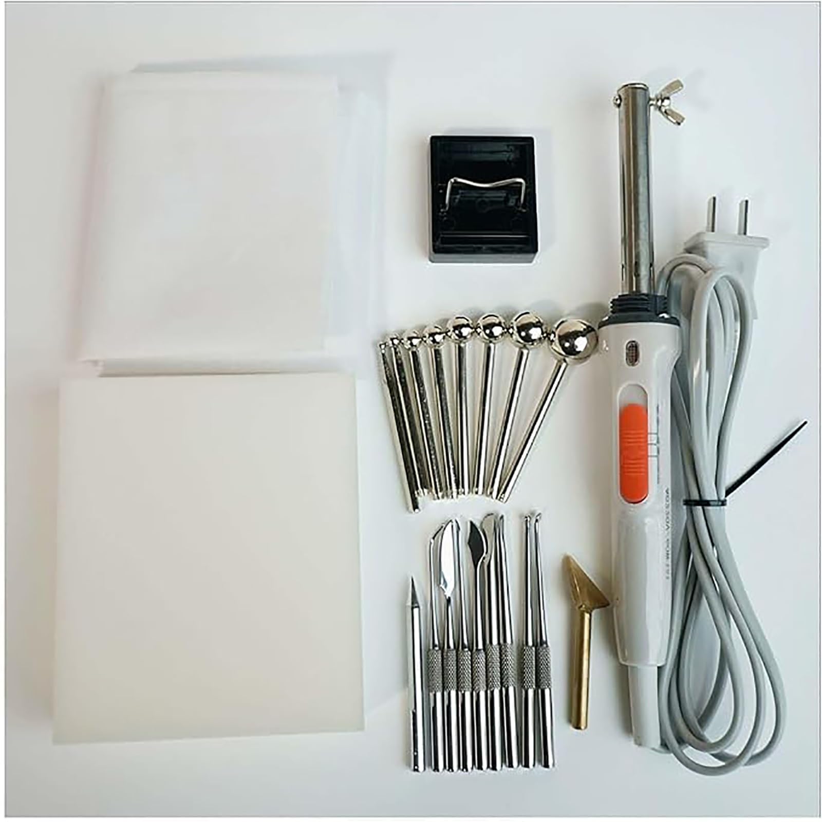 Genérico Mini Plancha, Plancha pequeña for Costuras, Manualidades, Acolchado, Costura de Telas, Manualidades y proyectos de Bricolaje, unión de Cintas, prensado con Temperatura Ajustable