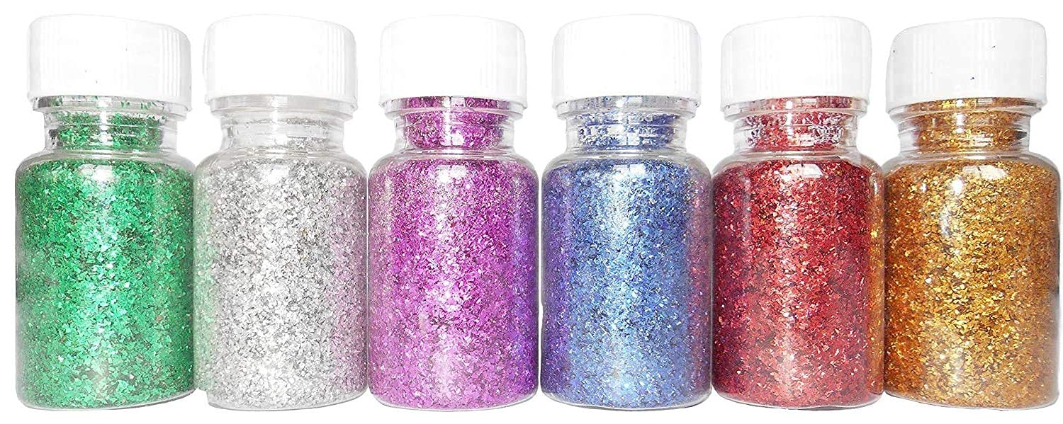 3A Featuretail Multicolor Glitter Sparkle Powder for Art & Craft : Pack of 6 Color-image-17