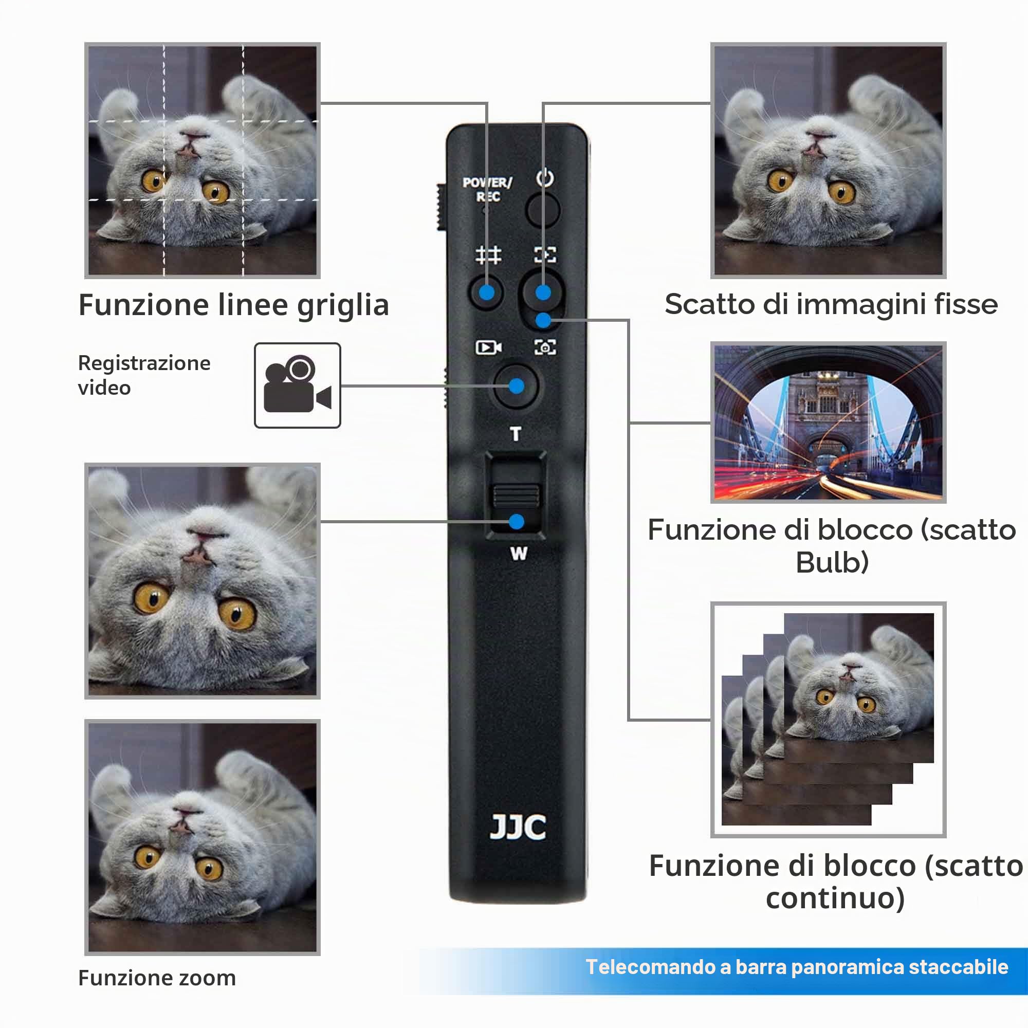 JJC Treppiede compatto con telecomando per Son. RX10M5 A7 III A7R4 A9 A6600 | Sostituisce il modello VCT-VPR1|Telecomando staccabile|Alimentato dalla fotocamera|Alluminio leggero|Sgancio rapido 1/4"-20