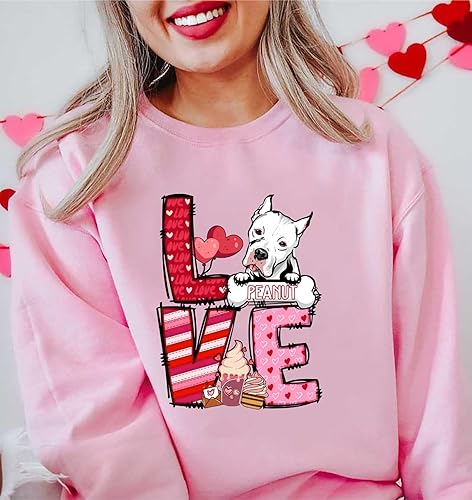 Miniatura 3 de NAZENTI Dogo argentino - Sudadera personalizada para el día de San Valentín, camisa personalizada para perro, linda camisa de San Valentín para