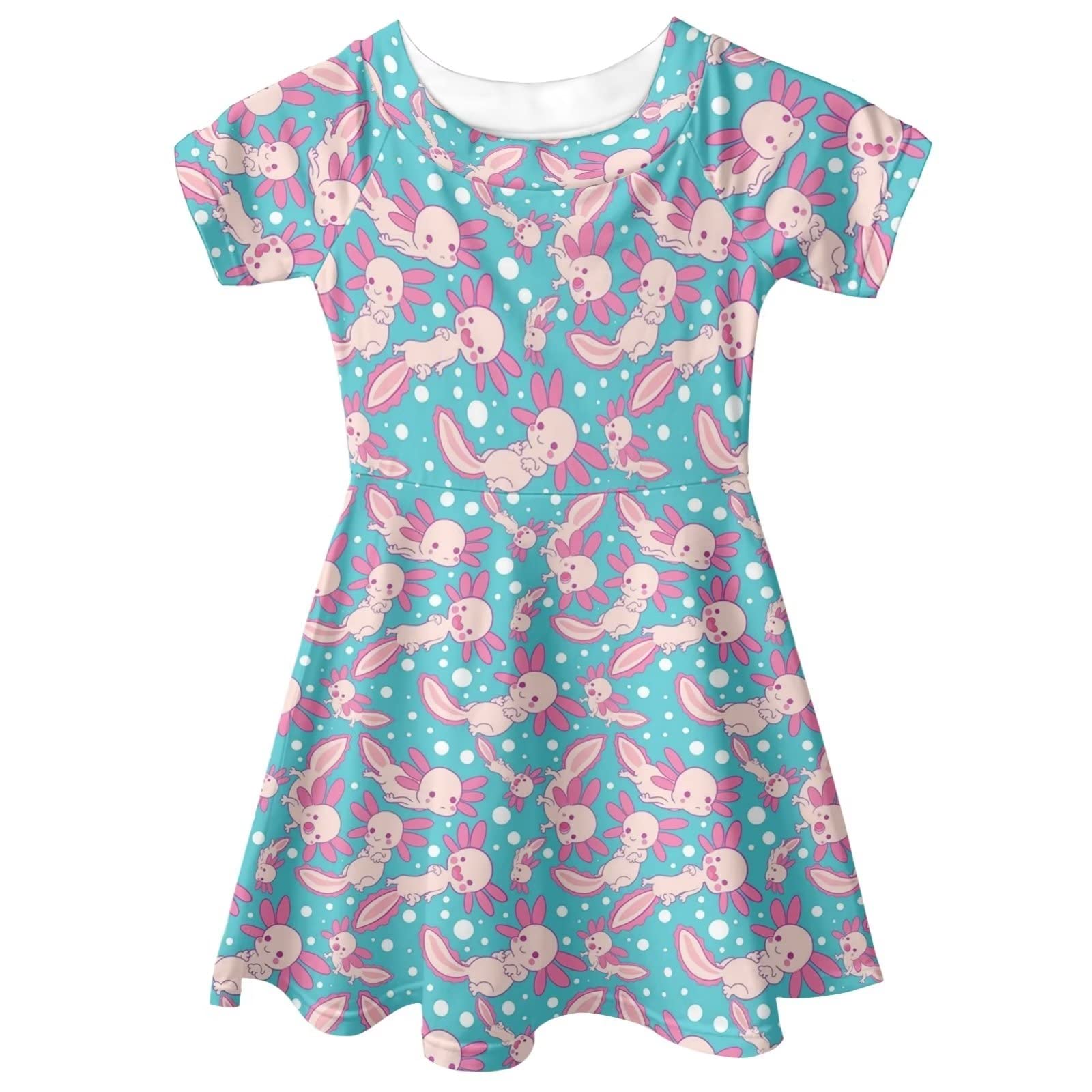 Robe trapèze fille confortable motif fruits épaules dénudées